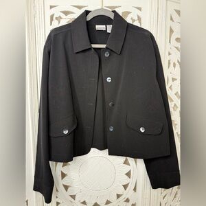 Chico's Black Cropped Jacket